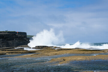 Extreme cliffs at the West Coast of Ireland, Europe