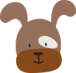 Cute animal face. Hand drawn characters.