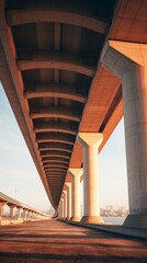 Modern bridge. Generative AI