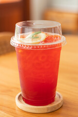 glass of lemon tea