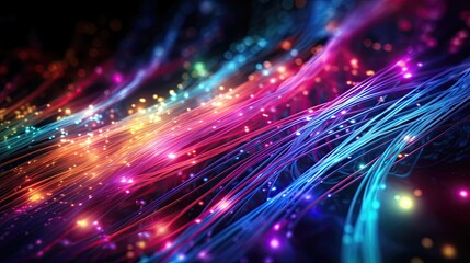 Fototapeta premium Fiber optic cable background