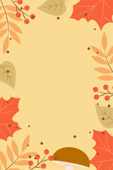 Background with autumn leaves
Colorful autumn banner with fallen leaves and yellowed foliage. Template for event invitation, product catalog, advertising. 
