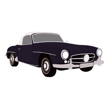 classic car isolated on white background