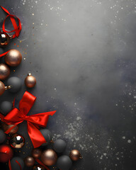 Elegant industrial christmas ornaments design background - festive celebration design