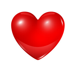 Red Heart isolated on transparent background