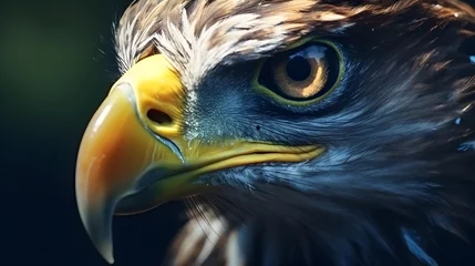 Foto op Canvas Closeup of eagle bird in the jungle © ZayNyi