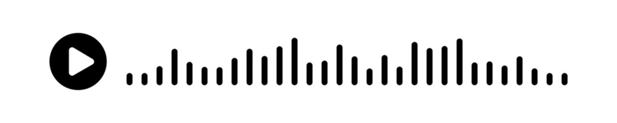 Black sound waves of the equalizer isolated on a isolated white background. Vector clipart Illustration