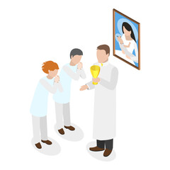 3D Isometric Flat Vector Set of Christian Ceremonies, Religious Rituals. Item 1