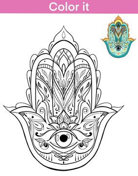 Coloring page mandala lotus meditation 