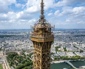 Fototapeten Aerial view from the top of the Eiffel Tower, Paris, France. © Brastock Images