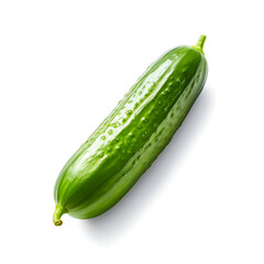 Fresh cucumber isolated on a white background.