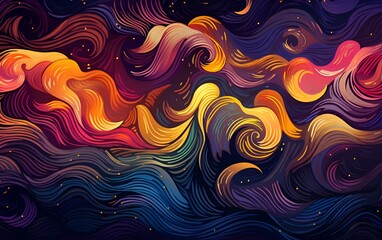 Colorful abstract background with wavy pattern