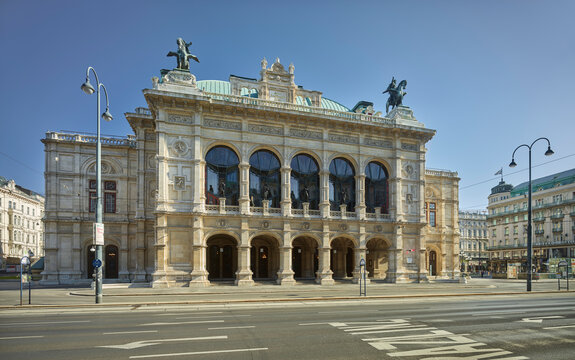 Wiener Staatsoper vom Opernring, 1. Bezirk Innere Stadt, Wien, &Ouml;sterreich