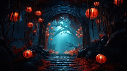 Chinese lantern festival wallpaper design