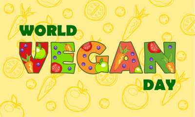 World vegan day banner