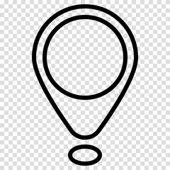 Location pin map icon. Flat design. Vector illustration sign on a transparent background. © ROMAN RYBALKO