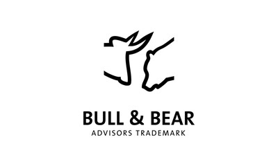 Bulle und Bär, Company Logo, schwarz