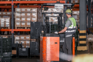 Warehouse forklift operator moves, stores merchandise, stays in touch with team, boss via radio