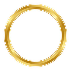 Golden Circle Png isolated on white background
