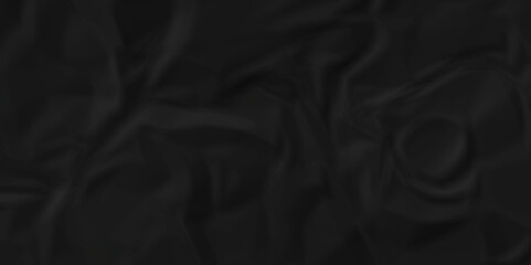 Dark crumple black paper wrinkled poster template ,blank glued creased paper texture background. black paper crumled backdrop background. used for cardboard and clarkboard.