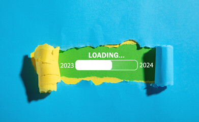 Loading 2023 to 2024. New Year