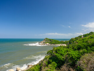 Fototapeta na wymiar Ocean view in Tayrona National Natural Park, Santa Marta