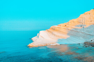 The white cliff "Scala dei Turchi" in Sicily, Agrigento. Stairs of Turks 