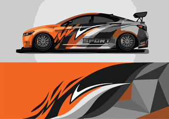 Fototapeta premium racing illustration car decal