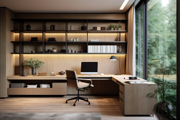Modern works space with a focus on efficient and ergonomic office spaces
