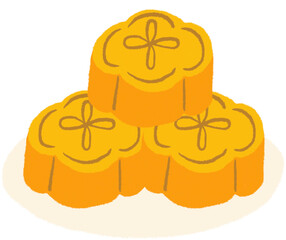 Mooncake decorations, snacks for Mid-Autumn Festival.