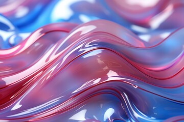 Fototapeta premium Rococo Pastel Liquid Artistry. Opalescent Liquid Enchantment. Abstract Art.