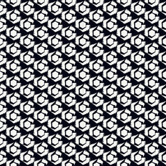 Paint brush hexagons. Hand drawn honeycombs background. Hexahedrons wallpaper. Hives motif. Geometric backdrop. Ethnic digital paper. Web designing. Textile print. Seamless pattern.