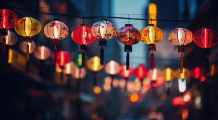 large wooden lanterns hanging in street lanterns