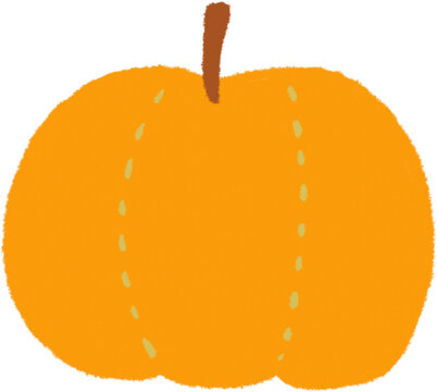 Pumpkin, natural vegetables, Halloween and autumn decoration elements.