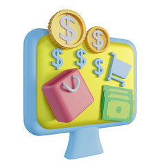 marketing chart infographic 3d render icon