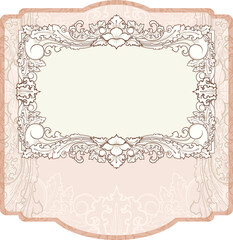 Baroque Victorian frame border.Arabesque.
