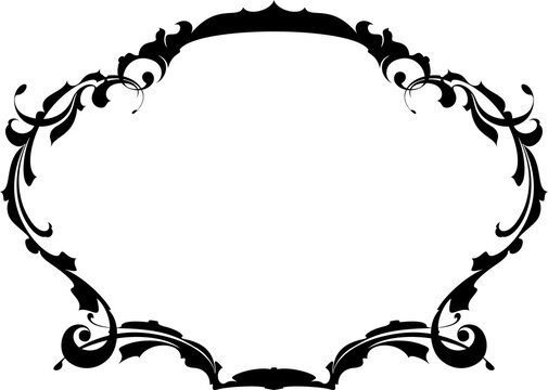 Baroque Victorian frame border.Arabesque.
