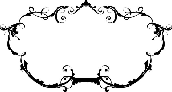 Baroque Victorian frame border.Arabesque.