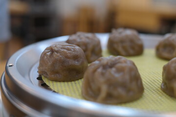 Several buckwheat dumplings with beautiful round shapes