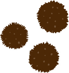 Fragrant Maple Pinecones, small tree fruit illustrations,  decoration element of nature in autumn.