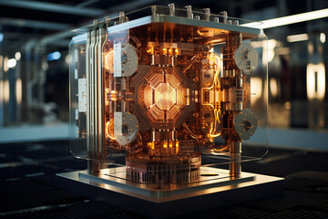 Generative ai quantum computing circuit with futuristic design