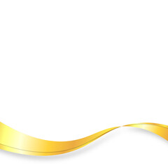 Gold and white abstract line border frame on a transparent layer