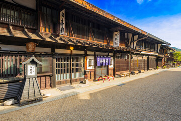 長野県　塩尻市　中山道　奈良井宿の町並み