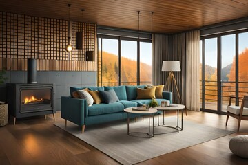 Fototapeta na wymiar modern living room Beautiful nature backgrounds, wallpapers, textures and landscapes generative Ai 