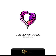 Love beauty logo design template