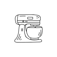 Doodle mixer icon  in vector. Hand drawn mixer illustration