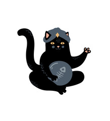 Black Cat With Crystal Ball