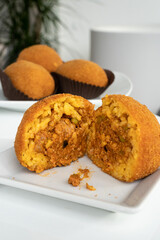 Fried rice ball. Arancino Arancina Arancini - Sicilian Street Food
