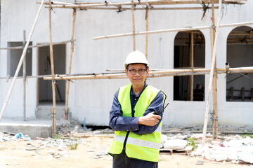 Portrait of a real estate industry ceo or construction project manager