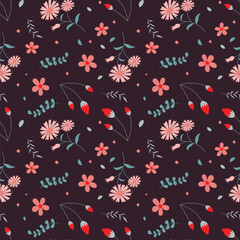 Floral pattern in seamless style.
